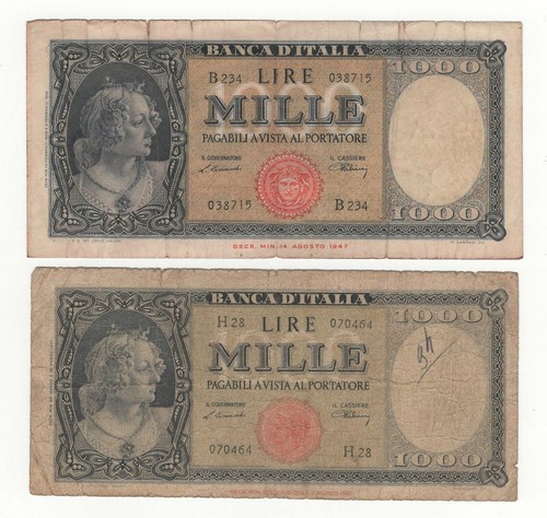 Lotto 1000 lire italia - lire,