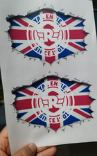 adesivi Moto - 2 adesivi Royal Enfield  - bandiera Inglese logo 15 x 10 cm