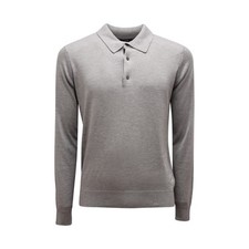 M7976 POLO UOMO ALPHA STUDIO MAN SILK/CASHMERE POLO SHIRT