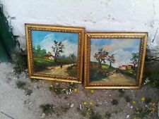 DUE QUADRI DIPINTI CON CORNICE