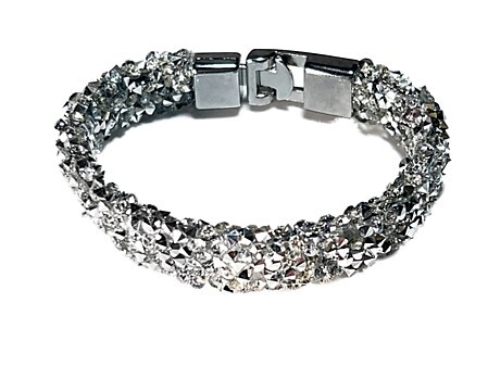 Bracciale cristalli argento - in,