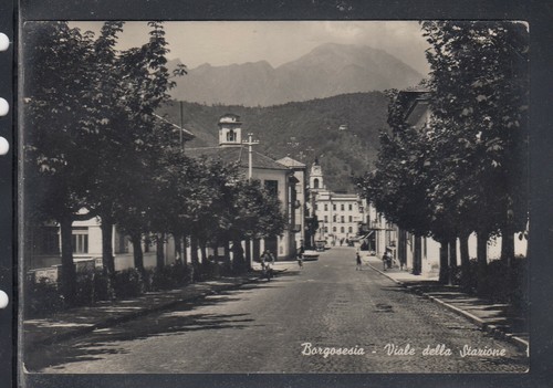 Cartolina borgosesia viale - borgosesia,