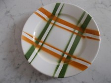 VECCHIO PIATTO PIATTINO DOLCE CERAMICA RICHARD GINORI MONDOVI AEROGRAFATO VERDE 