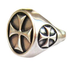 Anello con croce templare - con,