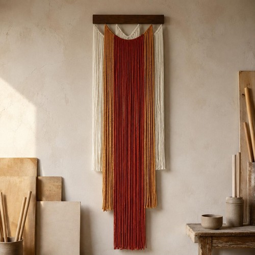 Arazzo macramè legno - macramè,