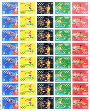 USA. Sport. Olimpiadi di Barcellona 1991. Mini lenzuolo.