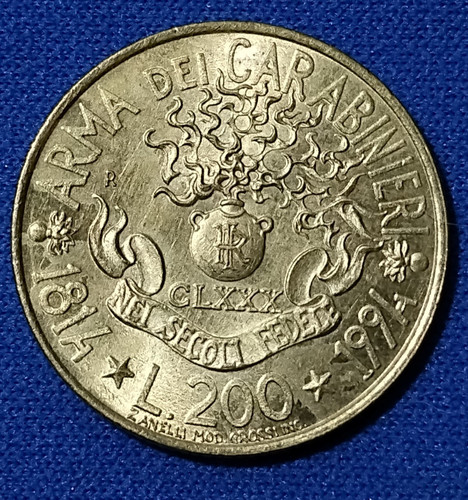 Moneta 200 lire arma - 200,