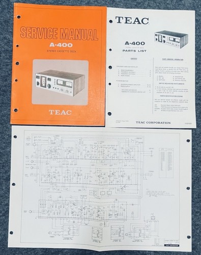 Teac 400 cassetta manuale di - teac, a-400