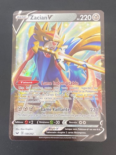 Carte pokemon zacian - carte,