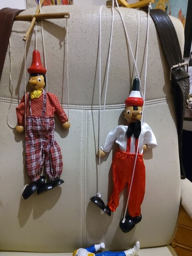 Coppia burattini pinocchio - coppia, di