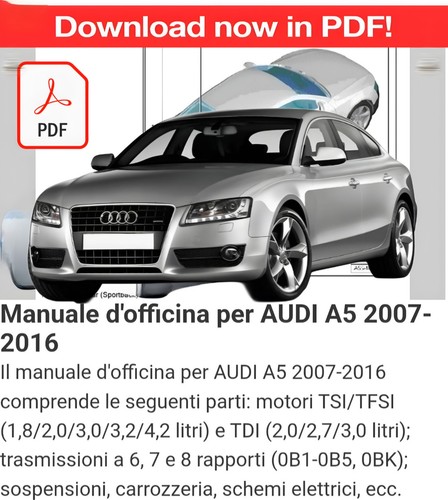 Manuale officina per audi - manuale,
