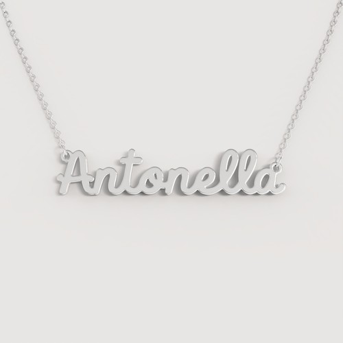 Collana nome donna acciaio - collana,