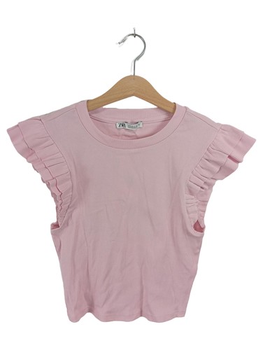 Zara top donna - rosa, costine