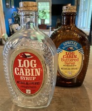 VTG Large Syrup Bottles Log