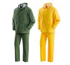 Completo Antipioggia Nylon Tuta Impermeabile con Cappuccio Pantalone Moto Bici