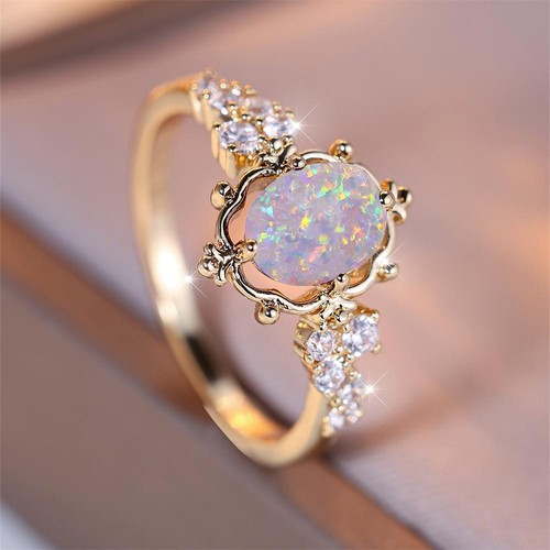 Anello vintage oro opale - , di