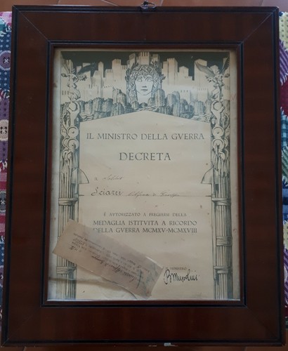 Attestato medaglia della - attestato,