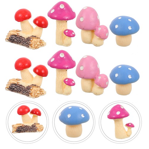 8pcs miniature mushroom - ,