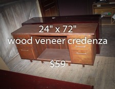 24x72" wood Credenza