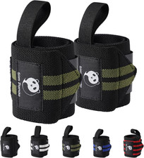 Polsini Palestra,1 Coppia 45Cm Polsiere Palestra Bodybuilding Con Anello per Pol