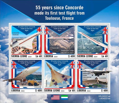 Francobolli concorde primo - francobolli,