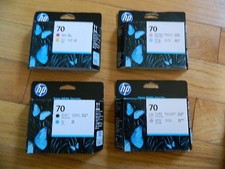 SET 4 TESTINE DI STAMPA ORIGINALI 2021 HP #70 DESIGNJET Z2100 C9404A C9405A C9406A C9407A