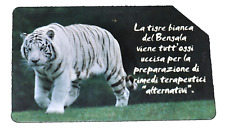 2 Schede telefoniche da £.5.000 e £.10.000 Telecom  "ANIMALI CHE LASCIANO UN .."