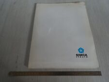 MATERIALE STAMPA ORIGINALE 1968 SIMCA 1000 1100 1200 coupé S 