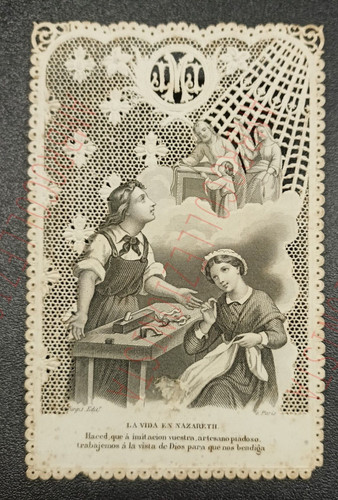 Santino antico con pizzo - con, la