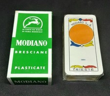 VINTAGE MODIANO CARTE GIOCO  PLASTIFICATE BRESCIANE NUOVE SIGILLATE!