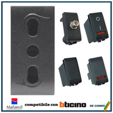 Interruttore Presa Schuko TV Deviatore BTicino LIVING International compatibile