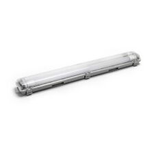 Plafoniera stagna a 2 posti con Tubi Led G13 T8 inclusi da 60cm IP65 6500K