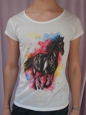 CAVALLO IN CORSA per amanti animali MAGLIA T-SHIRT maglietta NUOVA MOLTO BELLA !