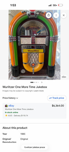 Jukebox wurlitzer and - wurlitzer, radio