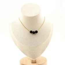 Collana 3 Perle Onice Nero