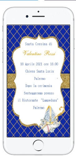 Invito digitale santa cresima - santa,