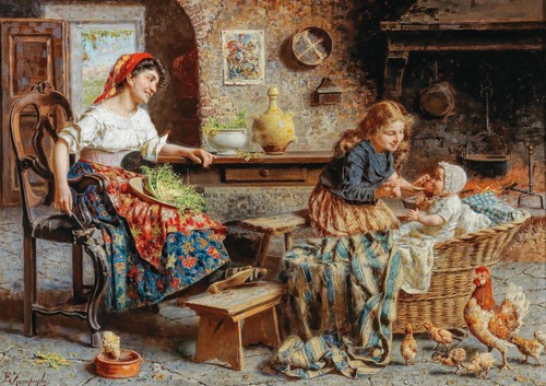 Eugenio zampighi una - una, famiglia