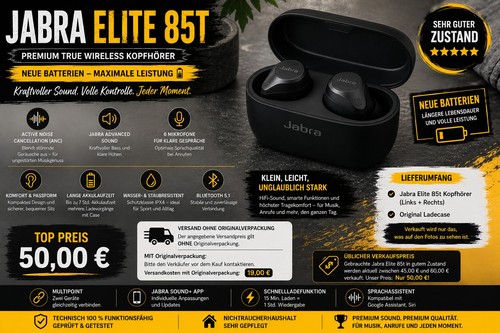 Jabra elite 85t nero - 🎧, |