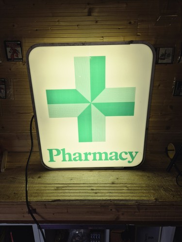 Vintage illuminated pharmacy - vintage,