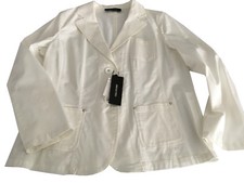 Giacca Donna bianca sfoderata ELENA MIRO' 97% cotone 3% elastan disp 43-52