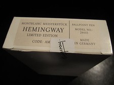 Penna a sfera Montblanc edizione limitata Hemingway nuova con scatola sigillata