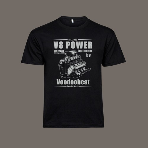 Shirt power größe 4xl - v8,