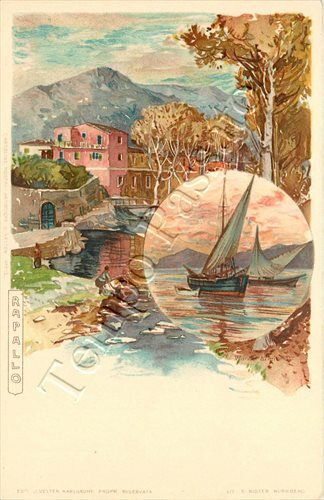 Cartolina rapallo barche - cartolina, rapallo,