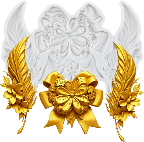 Bowknot piuma fiore polimero - bowknot,
