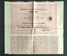 TITOLI PER AZIONI FERROVIE E