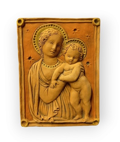 Madonna terracotta refrattaria - madonna,