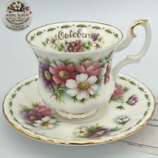 Tazza da caffè in porcellana Royal Albert con mese tazzina inglese Ottobre 1970
