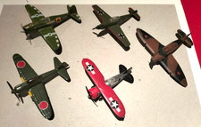 1/100 lotto di 5 AEREI WWII IN
