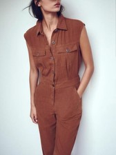 ZARA Tuta Donna senza Maniche con Gamba Ballon in Cotone tg.M