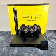 PlayStation 2 Slim Sony Ps2 Completa Cavi E Controller Originale + Scatola